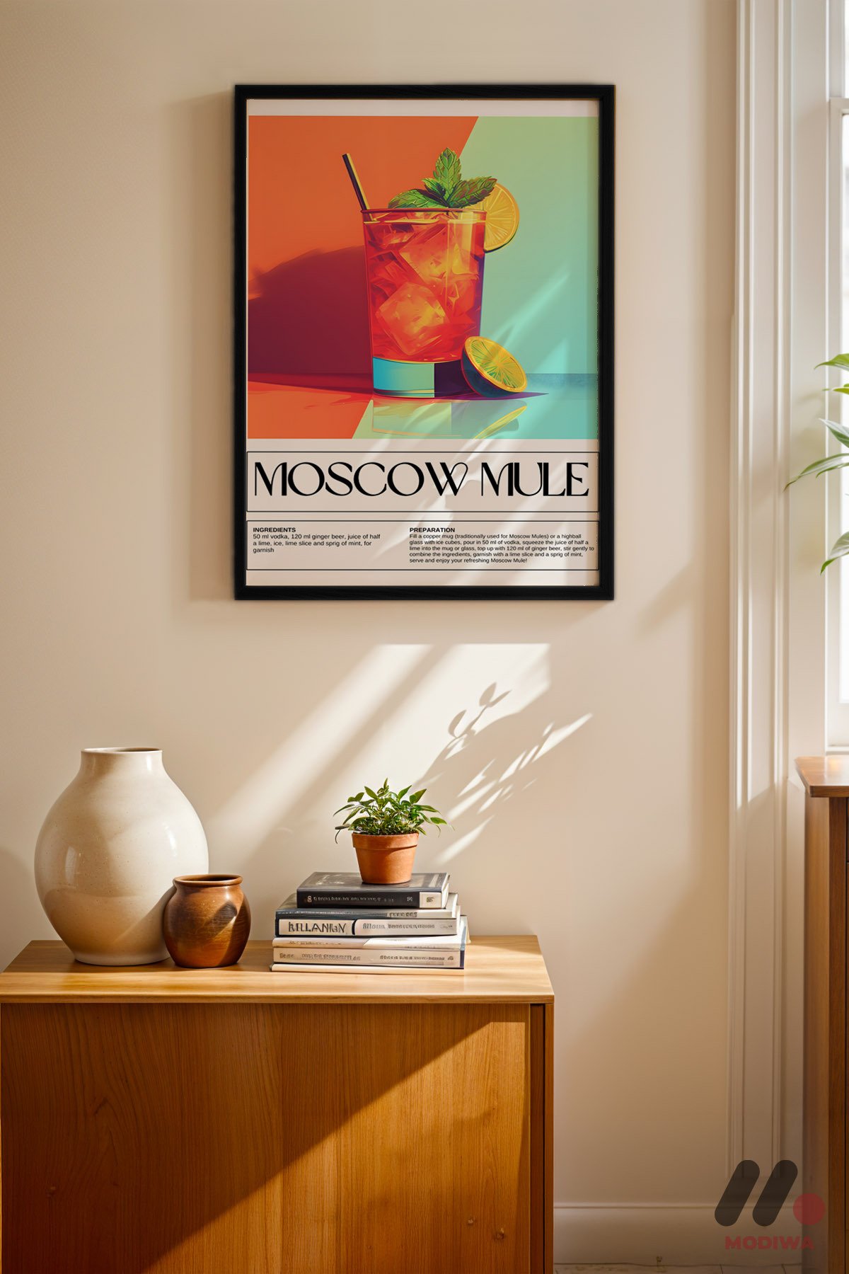 mdw-tbl-0726_ab4-2.jpg Moscow Mule Kokteyl Posteri Duvar Tablosu, Mutfak Dekorasyonu - Görsel 1