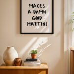 Martini Tipografi Posteri Duvar Tablosu, Mutfak Dekorasyonu