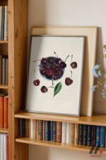 Kase İçinde Kiraz Duvar Tablosu, Mutfak Dekorasyonu - Görsel 2
