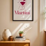 Martini Zarif Poster Duvar Tablosu, Mutfak Dekorasyonu