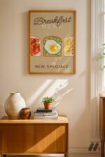 Breakfast Menu Posteri Duvar Tablosu, Mutfak Dekorasyonu - Görsel 4