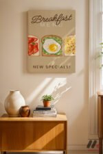 Breakfast Menu Posteri Duvar Tablosu, Mutfak Dekorasyonu - Görsel 2