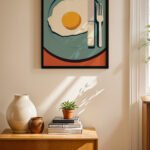 Sahanda Yumurta Posteri Duvar Tablosu, Mutfak Dekorasyonu