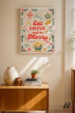 Eat Drink Be Merry Poster Duvar Tablosu, Mutfak Dekorasyonu - Görsel 8