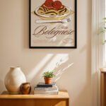 Spagetti Bolognese Posteri Duvar Tablosu, Mutfak Dekorasyonu