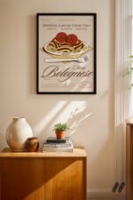 Spagetti Bolognese Posteri Duvar Tablosu, Mutfak Dekorasyonu