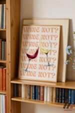 Wine Not Tipografi Duvar Tablosu, Mutfak Dekorasyonu - Görsel 5