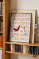 Wine Not Tipografi Duvar Tablosu, Mutfak Dekorasyonu - Görsel 2
