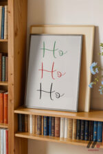 Ho Ho Ho Yılbaşı Tipografi Duvar Tablosu, Hediyelik - Görsel 2