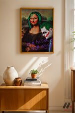 Mona Lisa Pop Art Mashup Duvar Tablosu, Renkli Ev Dekorasyonu - Görsel 4