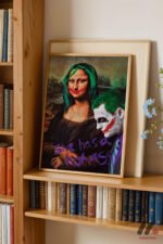 Mona Lisa Pop Art Mashup Duvar Tablosu, Renkli Ev Dekorasyonu - Görsel 5
