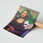 Mona Lisa Pop Art Mashup Duvar Tablosu, Renkli Ev Dekorasyonu