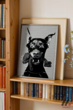 Siyah Köpek Pop Art Duvar Tablosu, Renkli Ev Dekorasyonu - Görsel 2