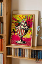 Dondurma Pop Art Duvar Tablosu, Renkli Ev Dekorasyonu - Görsel 5