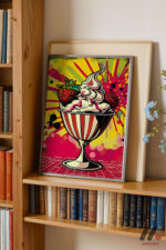 Dondurma Pop Art Duvar Tablosu, Renkli Ev Dekorasyonu - Görsel 2