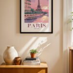 Paris Seyahat Posteri Duvar Tablosu, Seyahat Severlere Hediye