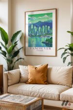 Vancouver Seyahat Posteri Duvar Tablosu, Seyahat Severlere Hediye - Görsel 6