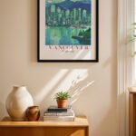 Vancouver Seyahat Posteri Duvar Tablosu, Seyahat Severlere Hediye