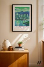 Vancouver Seyahat Posteri Duvar Tablosu, Seyahat Severlere Hediye