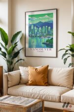 Vancouver Seyahat Posteri Duvar Tablosu, Seyahat Severlere Hediye - Görsel 3