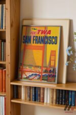 Vintage San Francisco Afişi Duvar Tablosu, Seyahat Severlere Hediye - Görsel 2