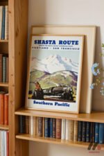 Vintage Tren Yolu Afişi Duvar Tablosu, Seyahat Severlere Hediye - Görsel 5