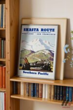 Vintage Tren Yolu Afişi Duvar Tablosu, Seyahat Severlere Hediye - Görsel 2