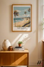 San Diego Sahil Posteri Duvar Tablosu, Seyahat Severlere Hediye - Görsel 4