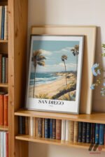 San Diego Sahil Posteri Duvar Tablosu, Seyahat Severlere Hediye - Görsel 2