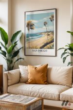 San Diego Sahil Posteri Duvar Tablosu, Seyahat Severlere Hediye - Görsel 3