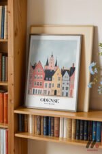 Odense Danimarka Posteri Duvar Tablosu, Seyahat Severlere Hediye - Görsel 2