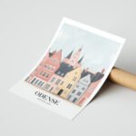 Odense Danimarka Posteri Duvar Tablosu, Seyahat Severlere Hediye