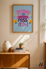 Creativity Is Contagious Tipografi Duvar Tablosu, Motivasyon Hediyesi - Görsel 8