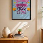 Creativity Is Contagious Tipografi Duvar Tablosu, Motivasyon Hediyesi