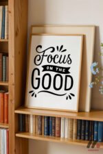 Focus On The Good Tipografi Duvar Tablosu, Motivasyon Hediyesi - Görsel 5