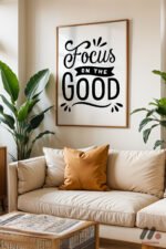 Focus On The Good Tipografi Duvar Tablosu, Motivasyon Hediyesi - Görsel 6