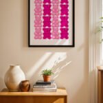 Pembe Ayıcık Şeker Deseni Duvar Tablosu, Motivasyon Hediyesi