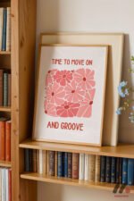 Time To Move On Çiçek Tipografi Duvar Tablosu, Motivasyon Hediyesi - Görsel 9