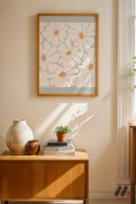 Minimal Papatya Deseni Duvar Tablosu, Motivasyon Hediyesi - Görsel 4