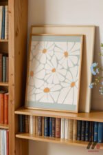 Minimal Papatya Deseni Duvar Tablosu, Motivasyon Hediyesi - Görsel 5