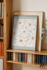 Minimal Papatya Deseni Duvar Tablosu, Motivasyon Hediyesi - Görsel 2