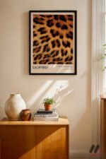 Leopar Deseni Posteri Duvar Tablosu, Motivasyon Hediyesi