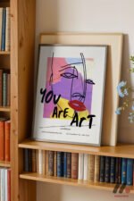 You Are Art Kolaj Tipografi Duvar Tablosu, Motivasyon Hediyesi - Görsel 2