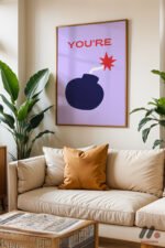 You're The Bomb Tipografi Duvar Tablosu, Motivasyon Hediyesi - Görsel 6