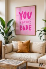 You Got This Babe Tipografi Duvar Tablosu, Motivasyon Hediyesi - Görsel 6