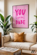 You Got This Babe Tipografi Duvar Tablosu, Motivasyon Hediyesi - Görsel 3