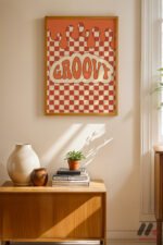 Groovy Retro Tipografi Duvar Tablosu, Motivasyon Hediyesi - Görsel 4