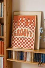 Groovy Retro Tipografi Duvar Tablosu, Motivasyon Hediyesi - Görsel 5
