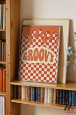 Groovy Retro Tipografi Duvar Tablosu, Motivasyon Hediyesi - Görsel 2
