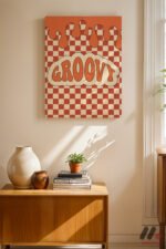 Groovy Retro Tipografi Duvar Tablosu, Motivasyon Hediyesi - Görsel 8